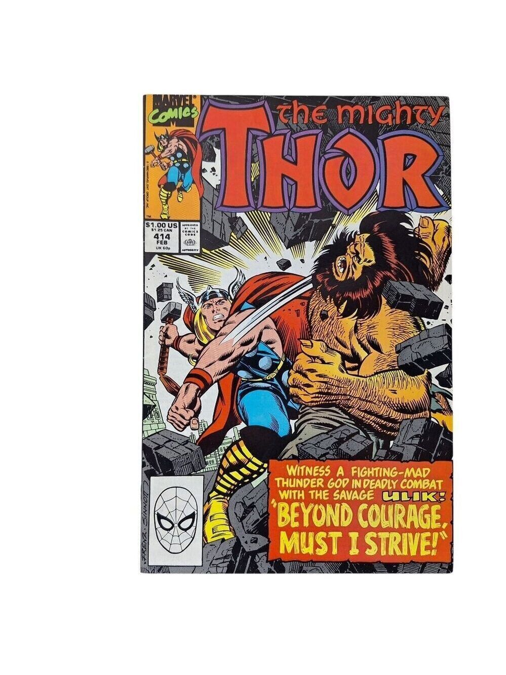 Marvel The Mighty Thor 414 1990 Savage Ulik Comic Book